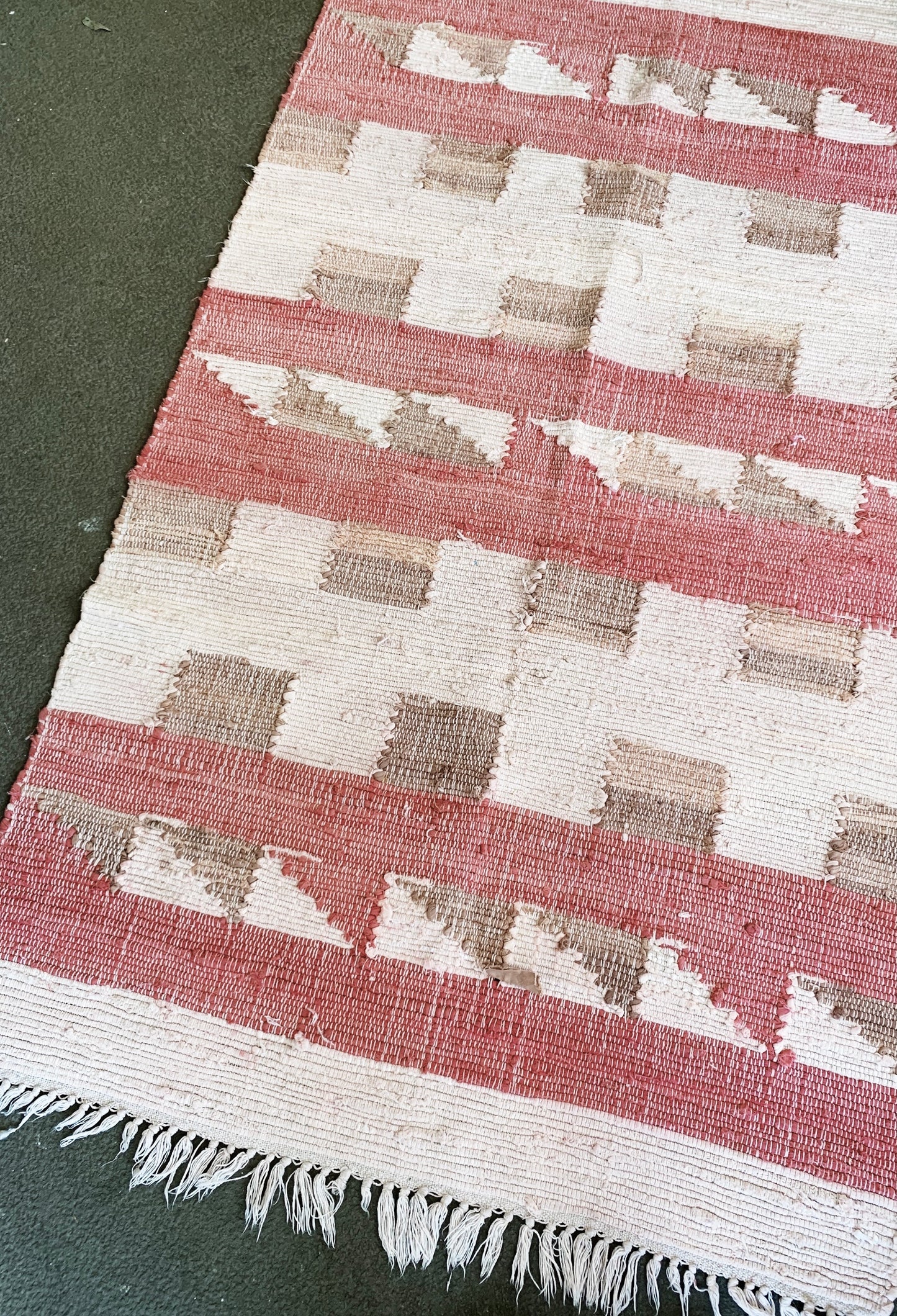 Vintage Cotton Rag Rug