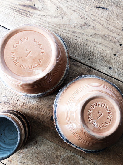 Pair of USA Pottery Nesting Bowls