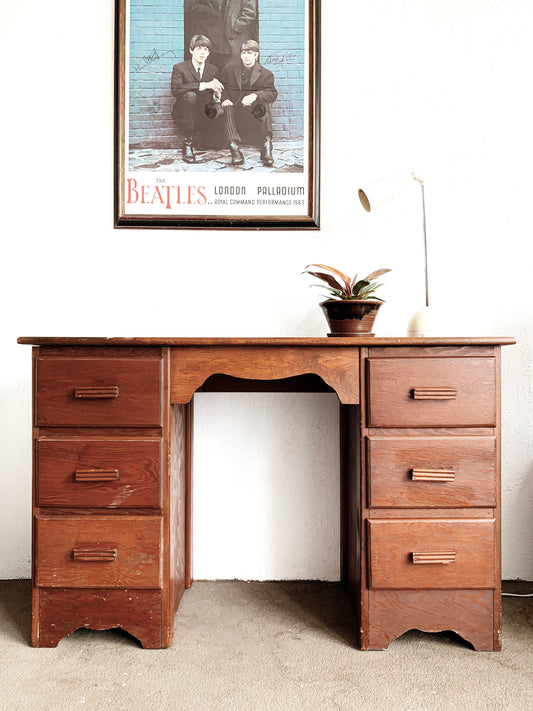 Vintage Solid Wood Full Size Desk