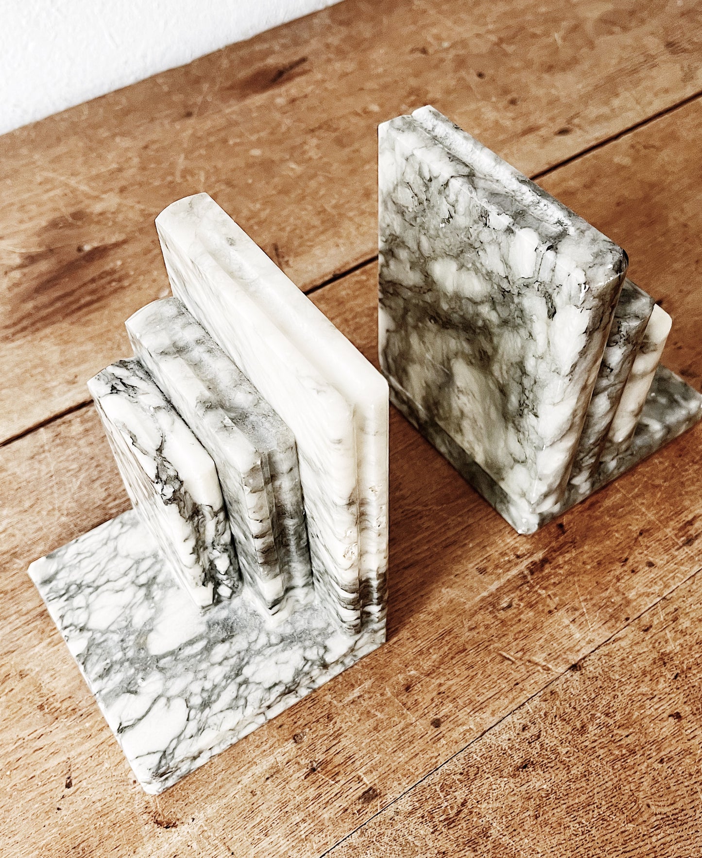Vintage Marble Bookends