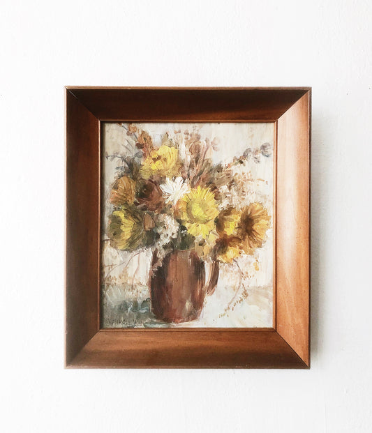 Vintage Floral Still Life Painting