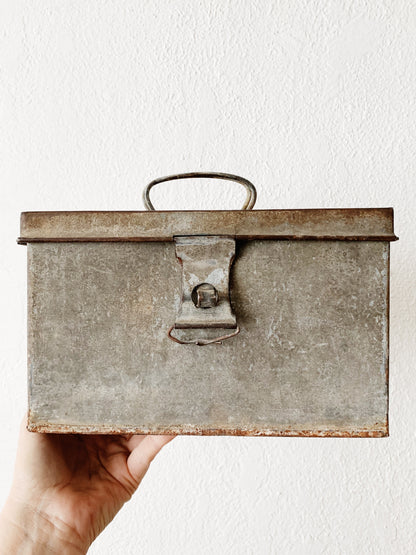 Antique Metal Tool Caddy