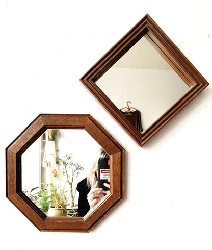 Vintage Wood Framed Mirror