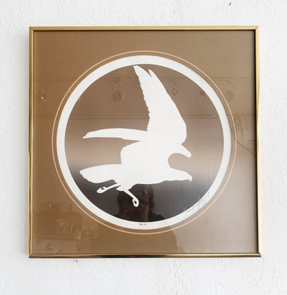 Vintage Signed Hawk Art
