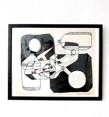 Original 1930s Mixed Media Drawing
