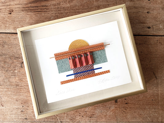 Vintage Framed Original Collage