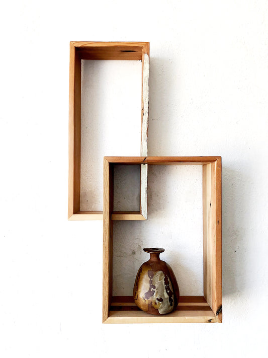 Handmade Wood Shadowbox Shelf