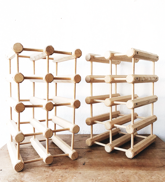Handmade Natural Ash Modular Wine Rack
