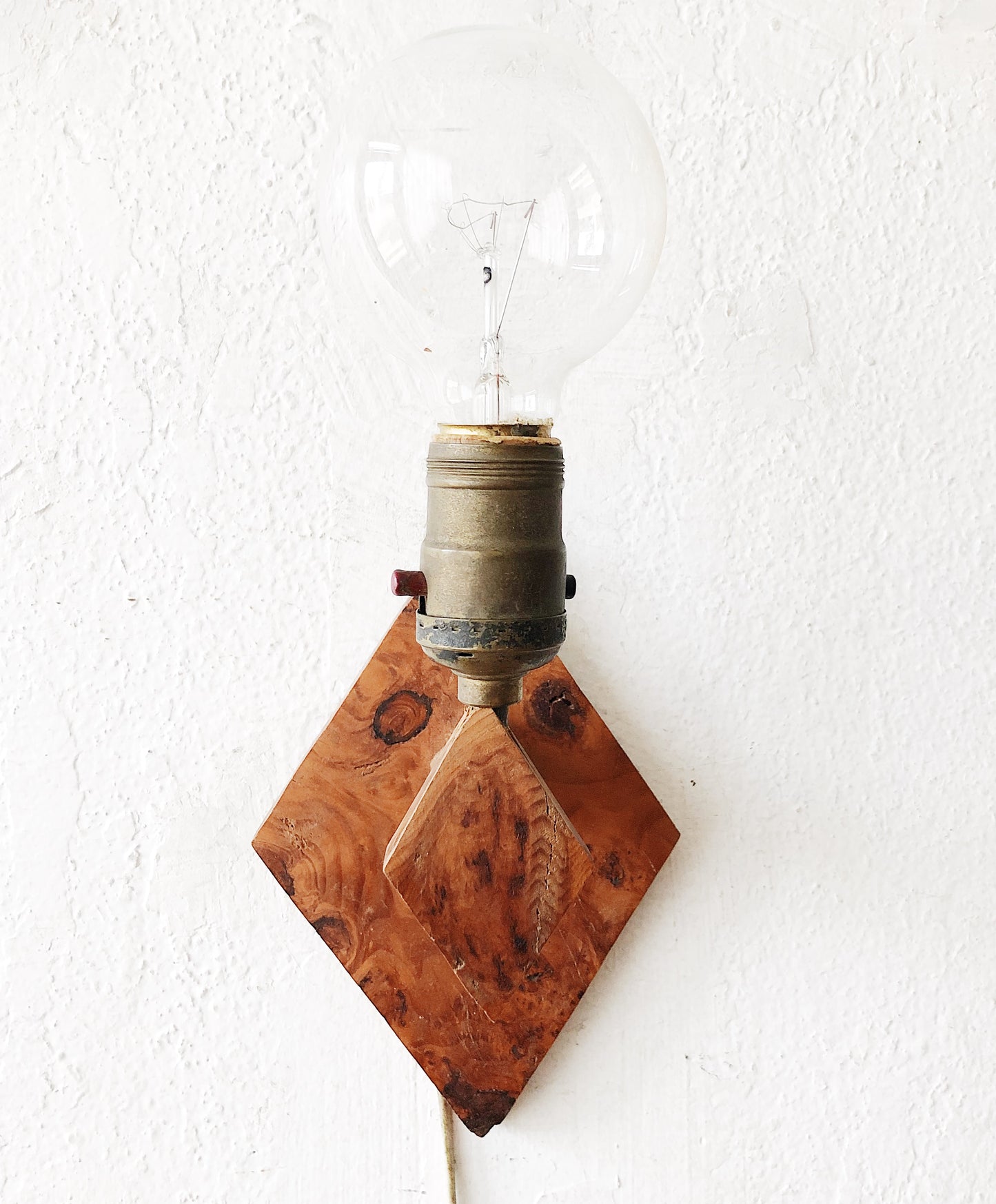 Handmade Burl Wood Sconce