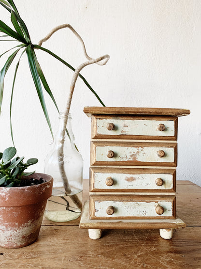 Antique Wood Jewelry Chest