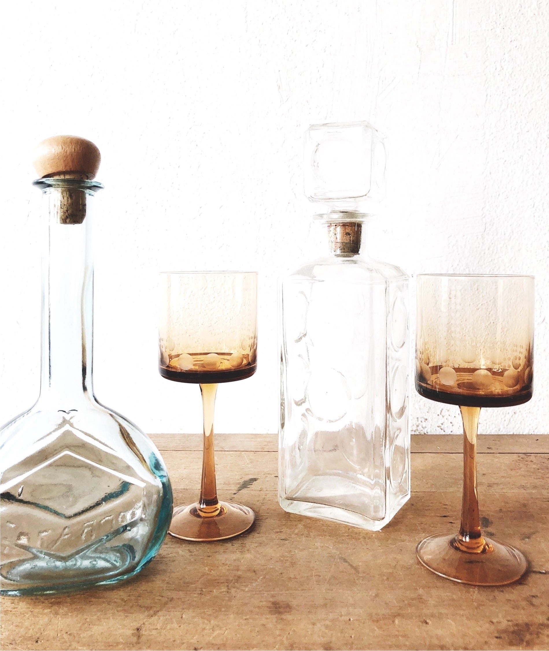 Vintage Wine Glass Pair - Thumbnail 4