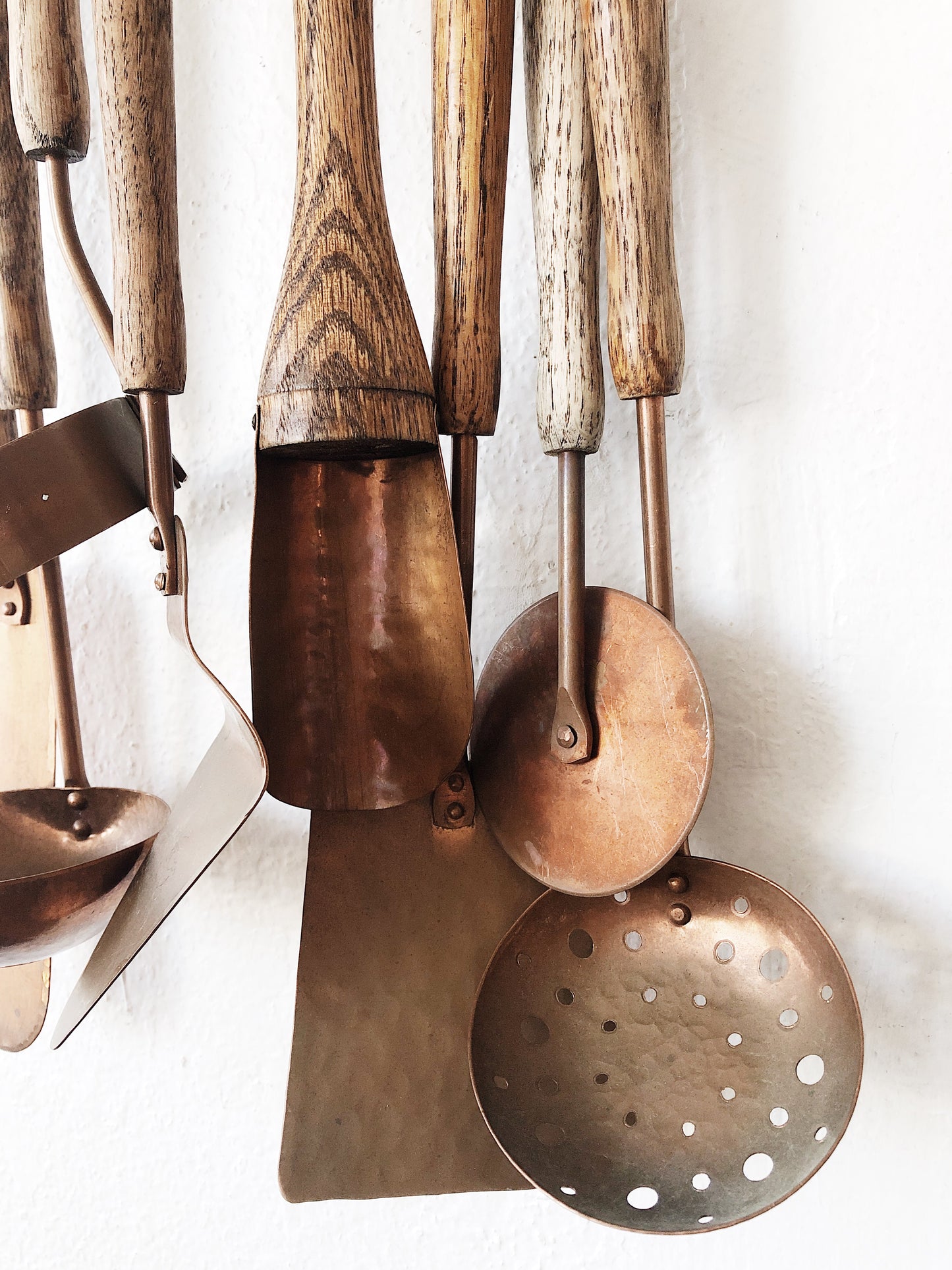 Vintage Copper Utensil Set