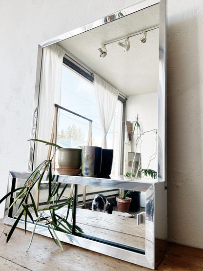 Mid Century Bathroom Mirror with Storage
