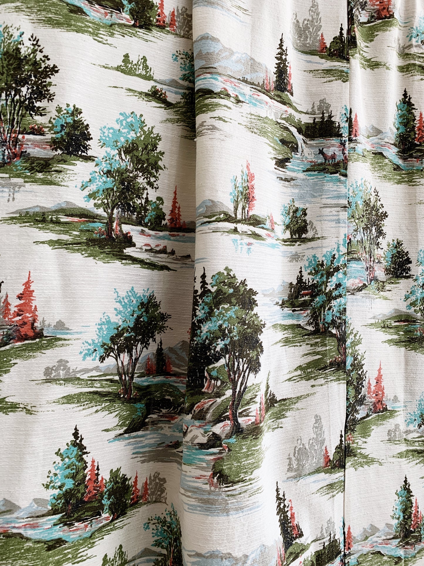 RESERVED Cheri Vintage Barkcloth Fabric