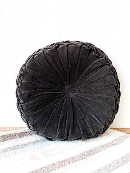 Vintage Black Velvet Cushion