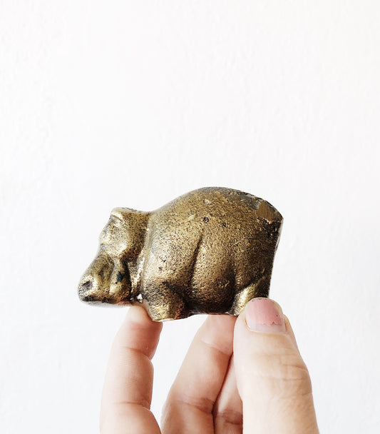 Vintage Mann Brass Hippo