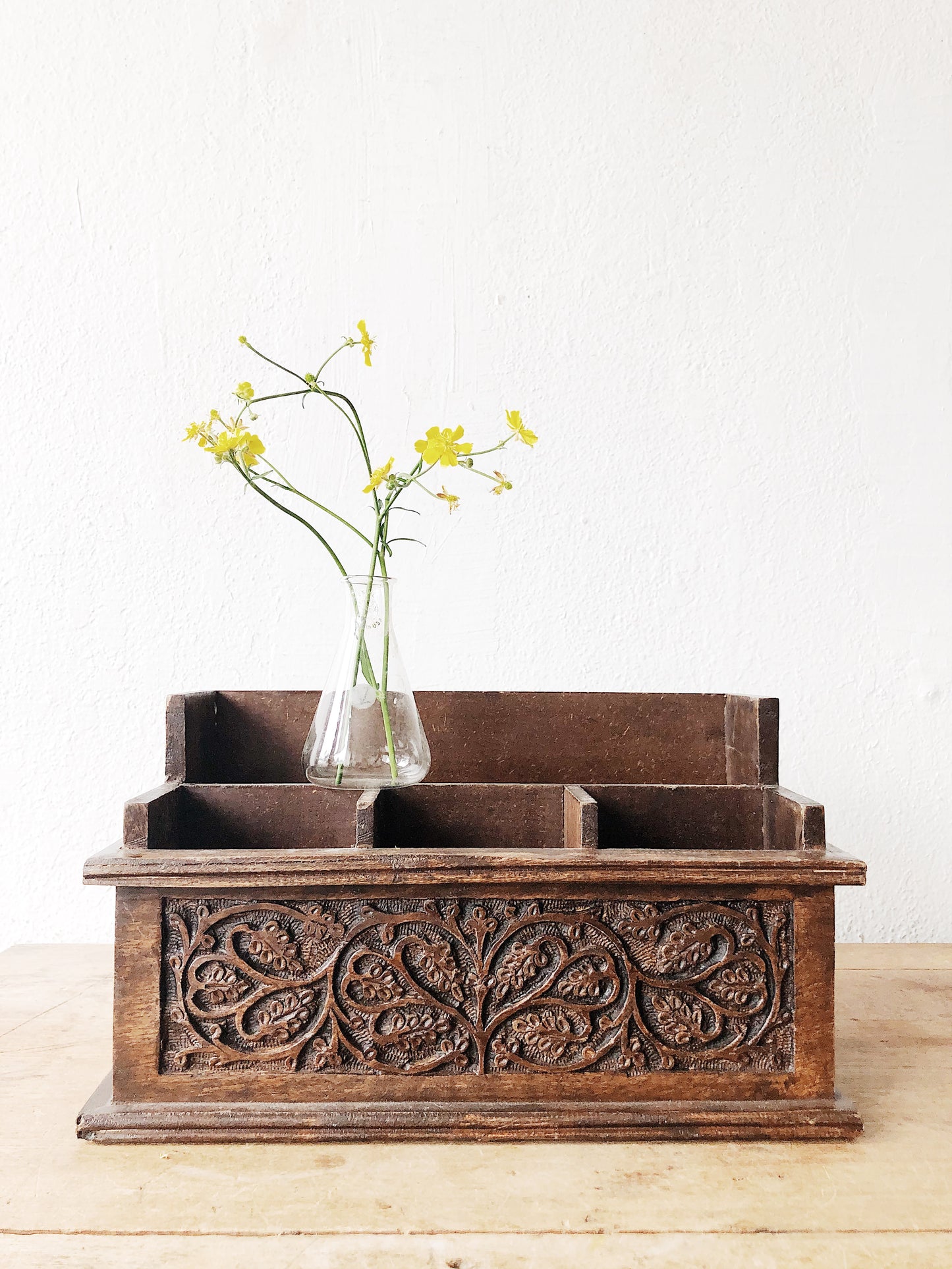 Carved Wooden Organizer