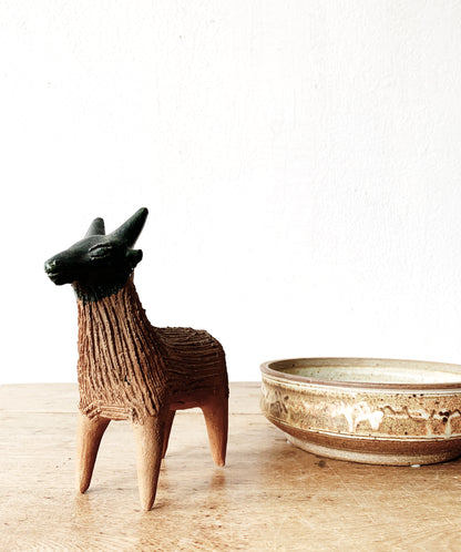 Vintage Handmade Clay Animal Peru