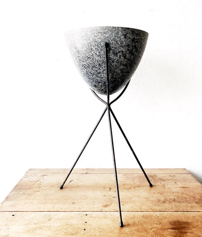 Mid Century Bullet Planter and Stand