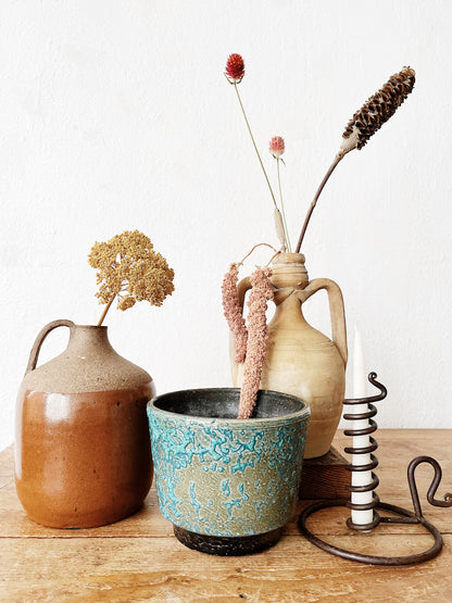 Vintage Lava Glazed Planter