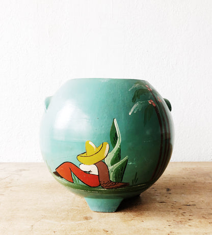 Vintage Mexican Pottery Planter