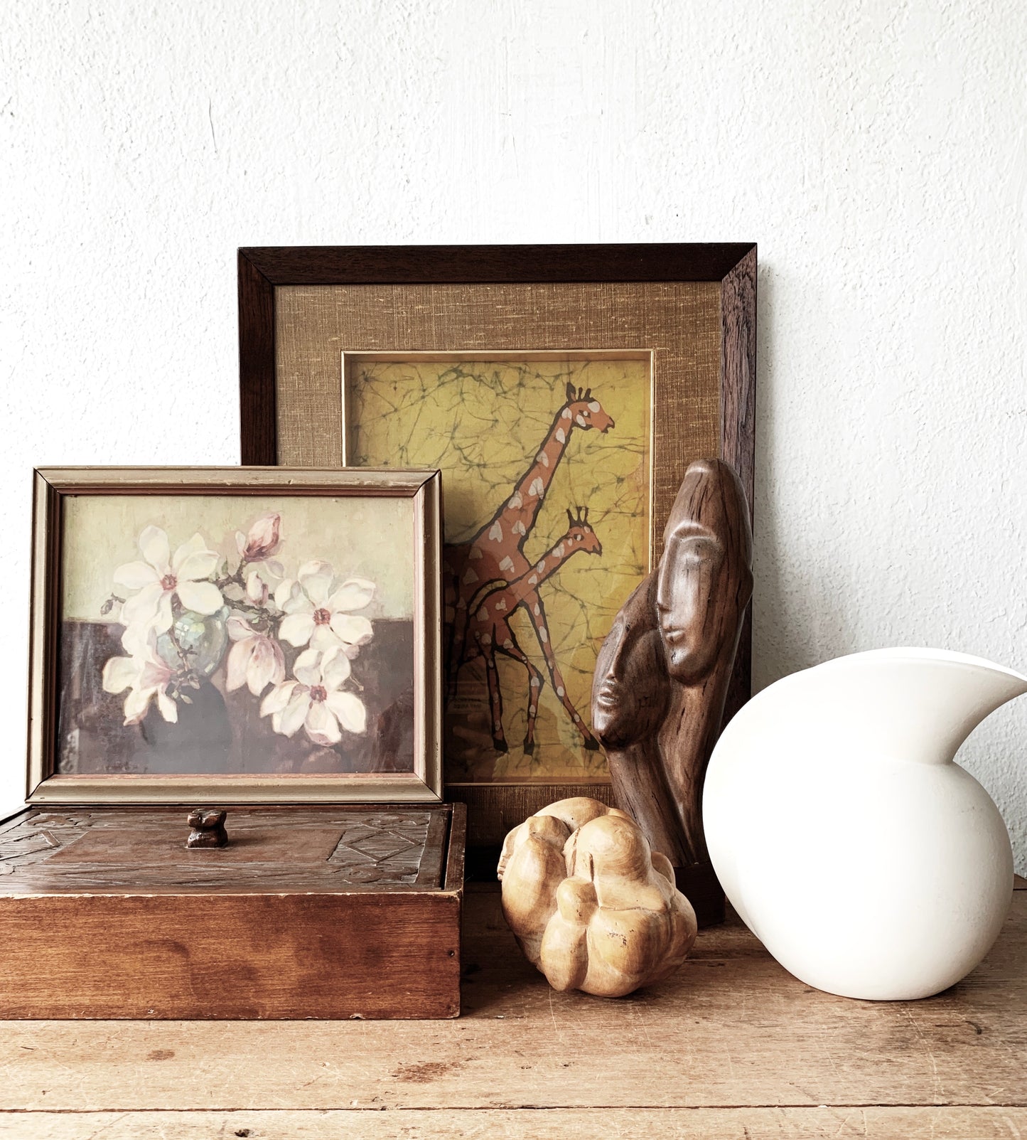 Mid Century Framed Batik Art