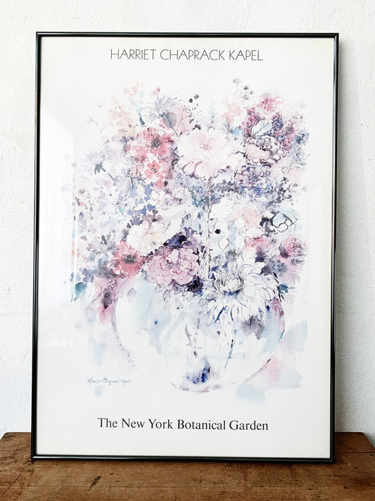 Large Vintage Framed Botanical Poster