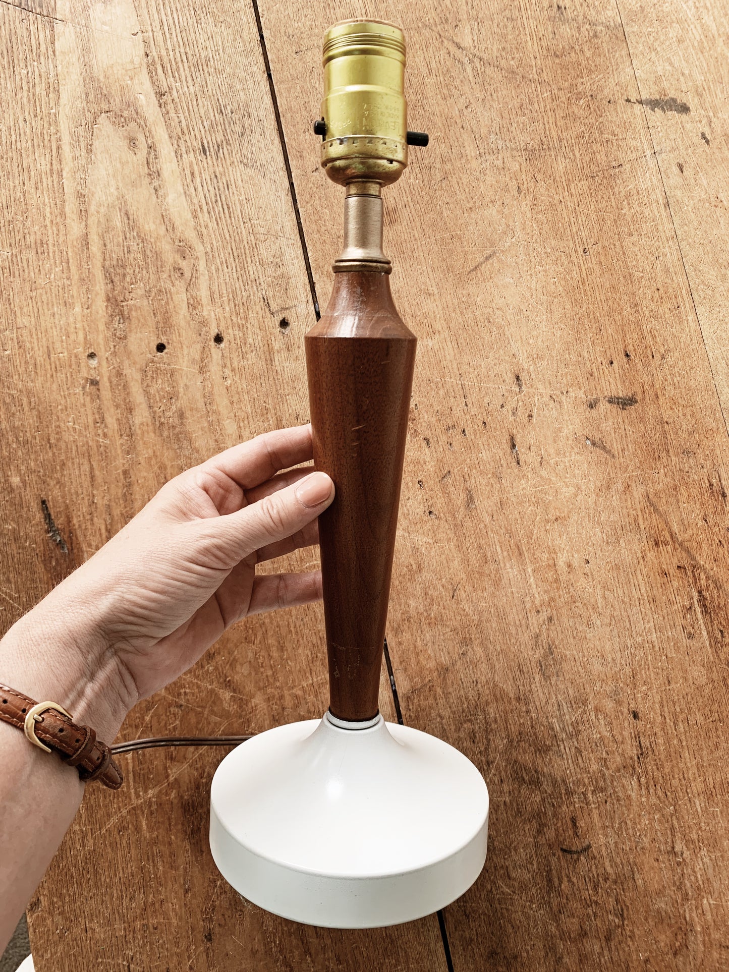 Mid Century Teak Lamp