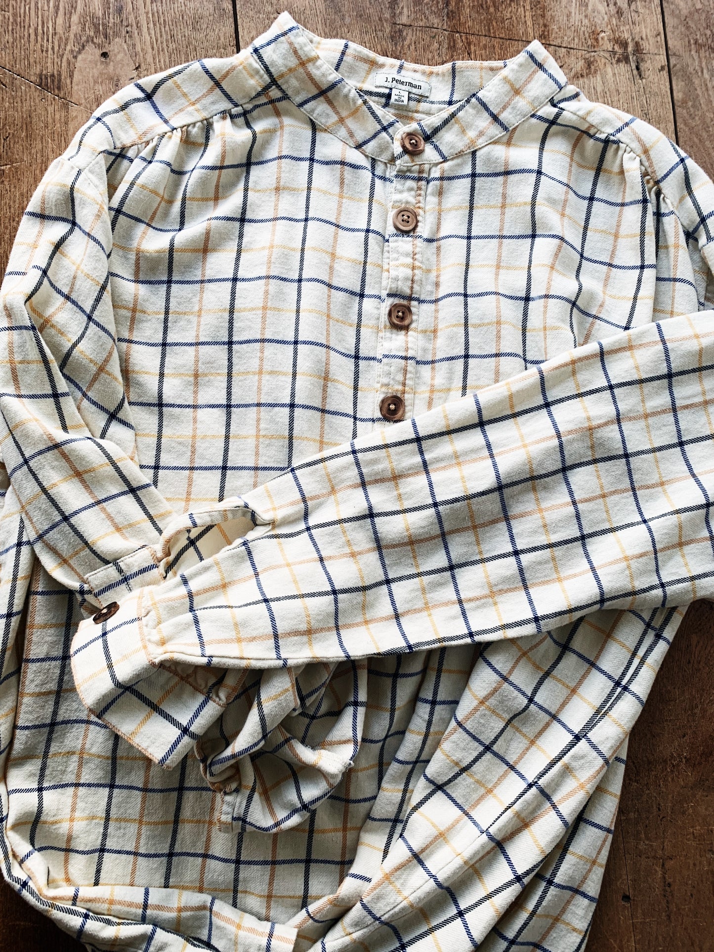 J. Peterman Cotton Plaid Tunic