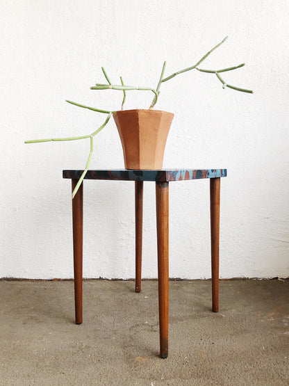 Marbleized MCM Table or Stand