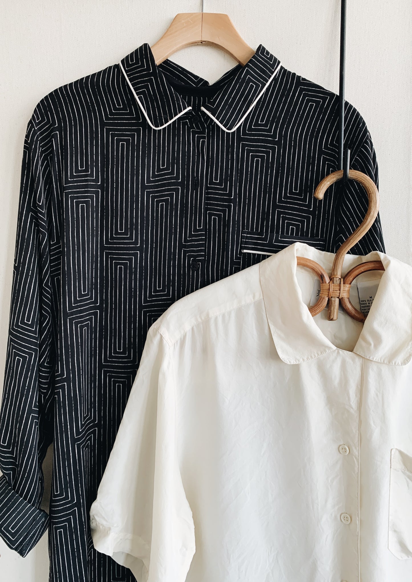 Vintage Cream Silk Blouse