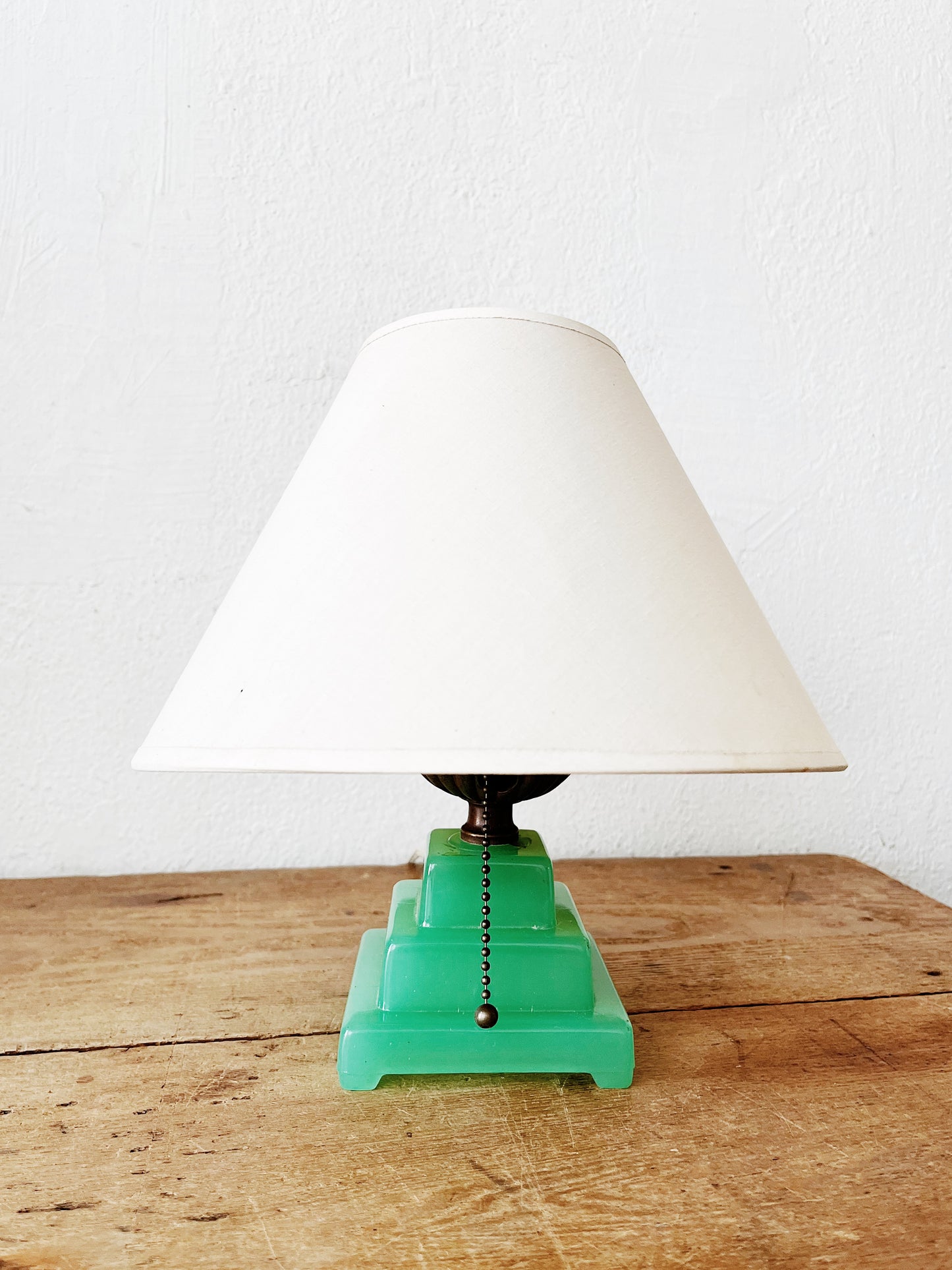 Antique Jadeite Lamp