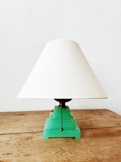 Antique Jadeite Lamp