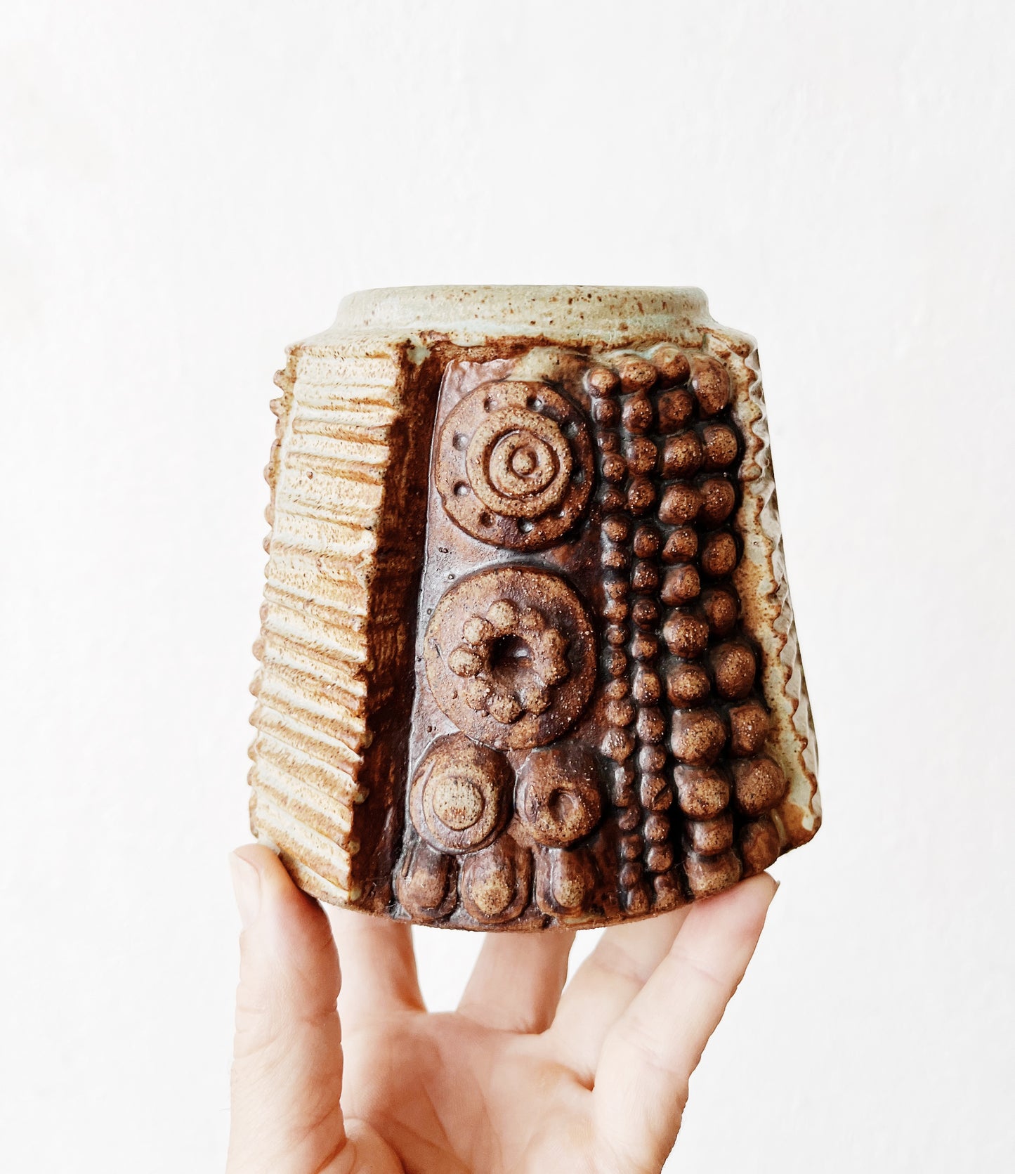 Handmade Brutalist Ceramic Jar