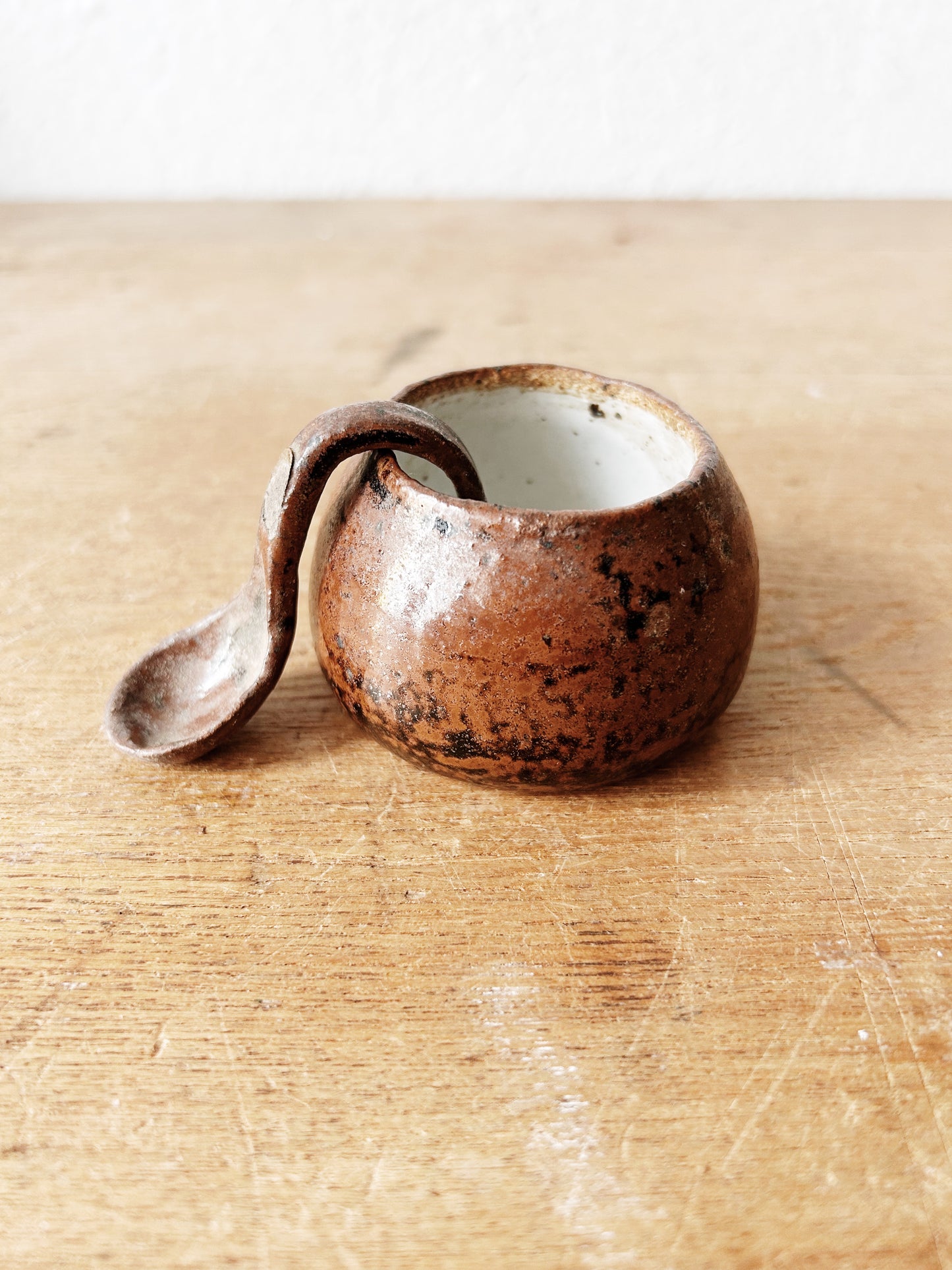 Handmade Salt Cellar with Spoon