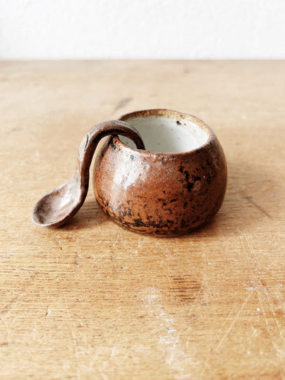 Handmade Salt Cellar with Spoon
