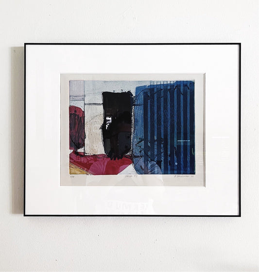 Vintage Abstract Barbara Schurman Etching