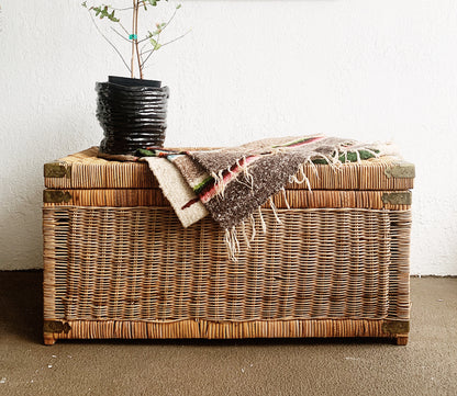 Vintage Wicker Trunk