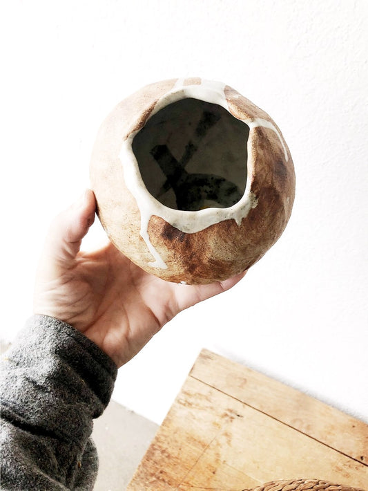 Handmade Ceramic Orb Vase
