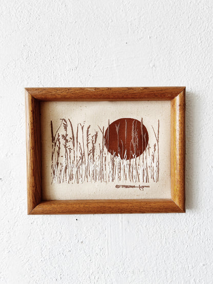 Vintage Framed Fabric Art