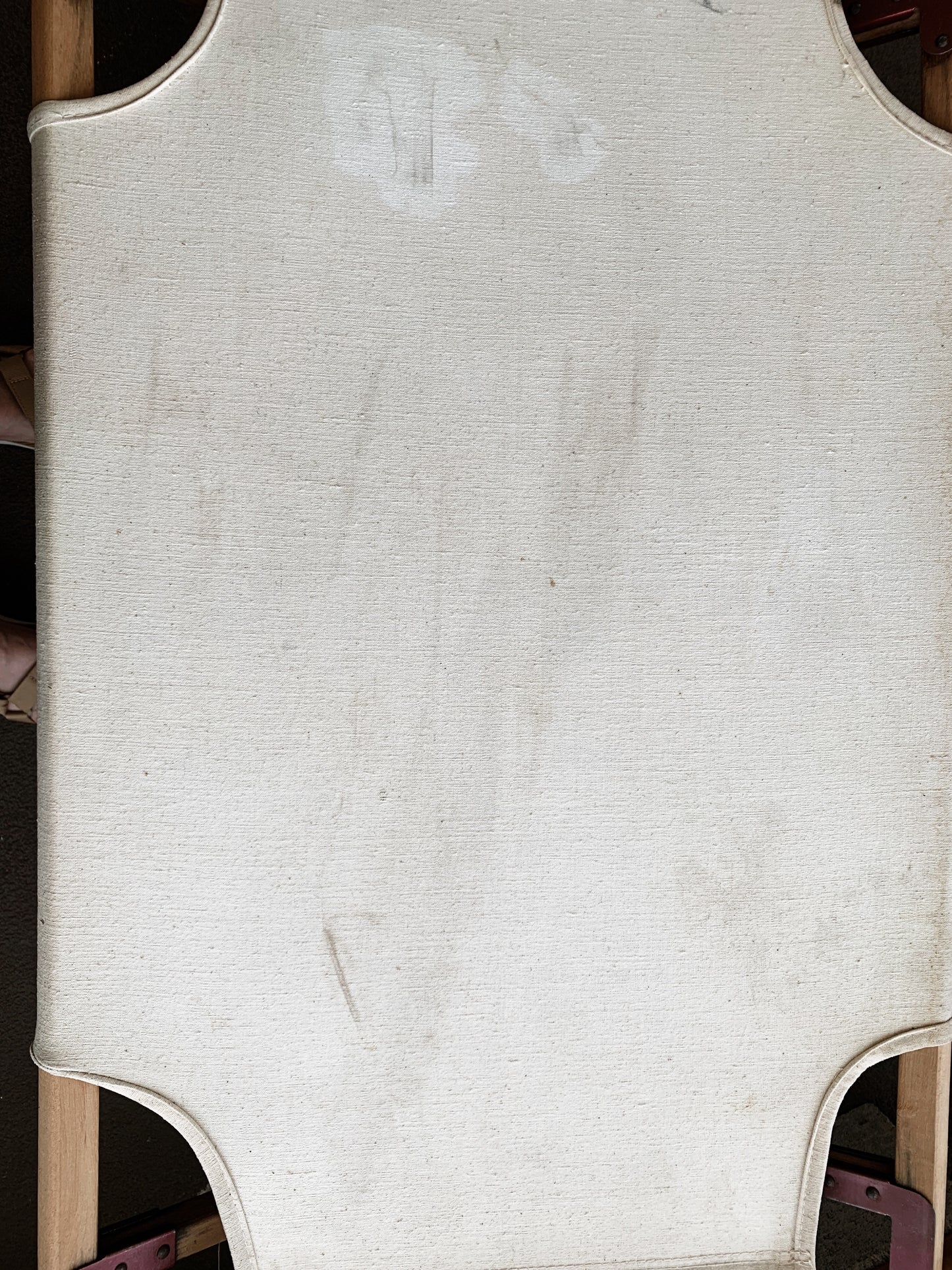 Vintage Wood Framed Canvas Cot