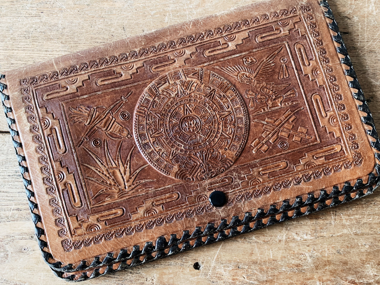 Vintage Tooled Leather Folio