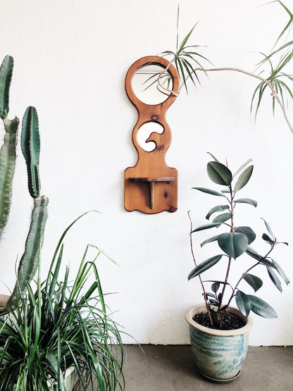 Long Vintage Abstract Mirror Shelf