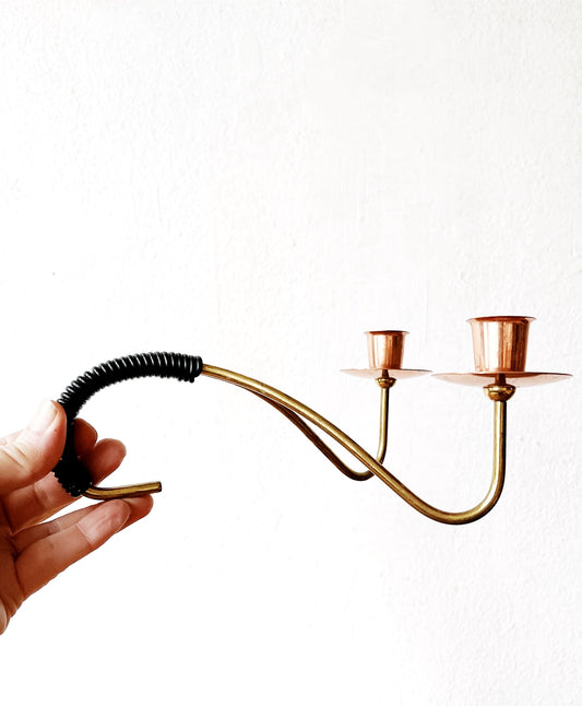 Vintage Scandinavian Modernist Candelabra Pair