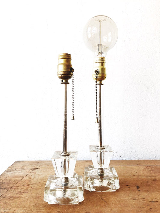 1920s Cut Glass Lamp