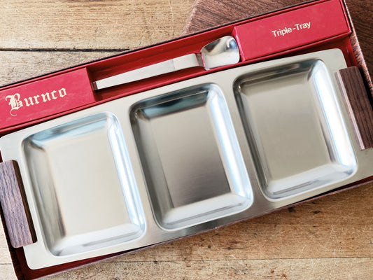 Vintage Burnco Serving Tray with Spoon