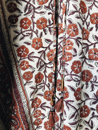 Vintage Cotton Batik Caftan