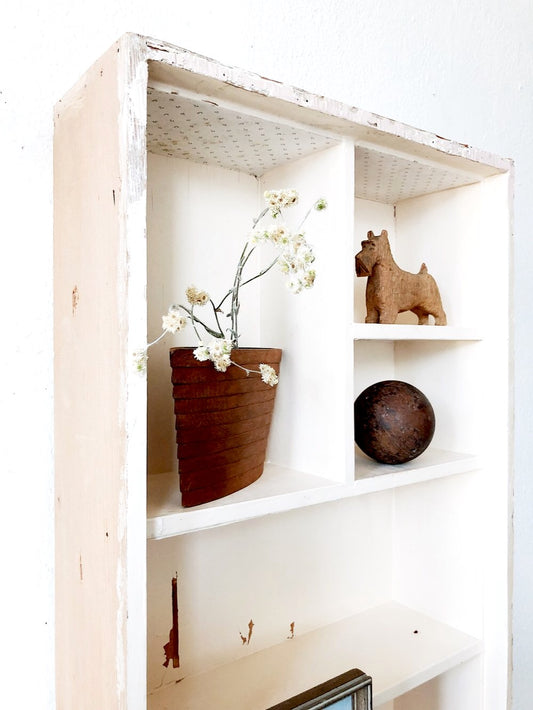 Rustic Wood Cubby Shelf