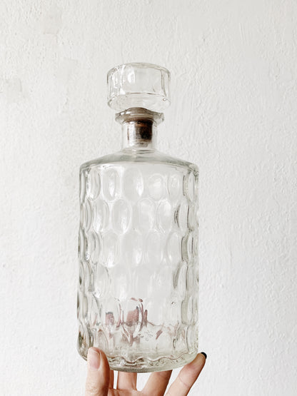 Vintage Heavy Glass Liquor Decanter