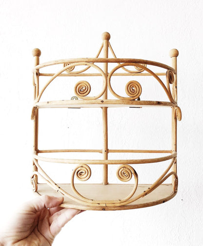 Vintage Rattan Shelf